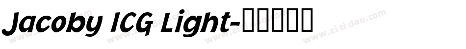 Jacoby ICG Light字体转换